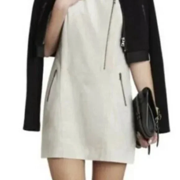 BCBG MAXAZRIA Heather Blocked Faux Suede Dress - Picture 3 of 6